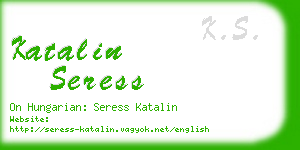 katalin seress business card